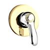 Смеситель для ванны и душа Webert Aurora AU880101017 настенный хром/золото с термостатом