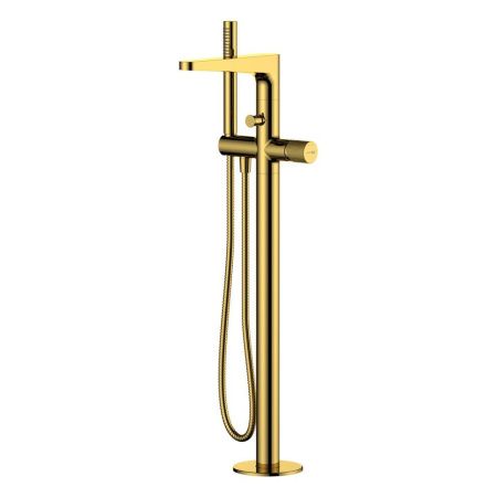 Смеситель для ванны и душа Wasserkraft Sauer 7100 7121 напольный золото