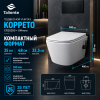 Унитаз подвесной Taliente Correto CR25200+SMnero белый с сиденьем микролифт безободковый смыв торнадо