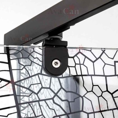 Душевой уголок AvaCan PB100 100х100 стекло тонированное профиль черный без поддона