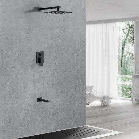 Смеситель для ванны с душем Allen Brau Infinity 5.21014-31 встраиваемый в стену черный