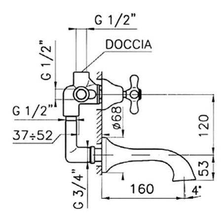 Излив Nicolazzi Dames Anglaises C2503BZ бронза