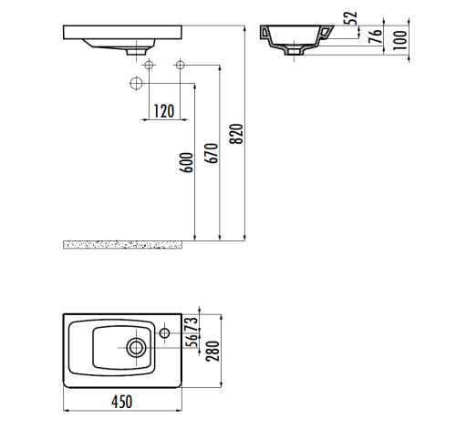 Раковина Creavit Memory 45 см MY045-00CB00E-0000 накладная цвет белый - фото 2