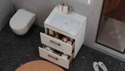 Тумба под раковину Velvex ORLANDO tnORL.60-211 60х45х80 напольная цвет белый - фото 5