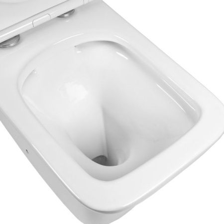 Унитаз напольный с бачком Bond Cube F09-00 белый с сиденьем безободковый душевой смыв