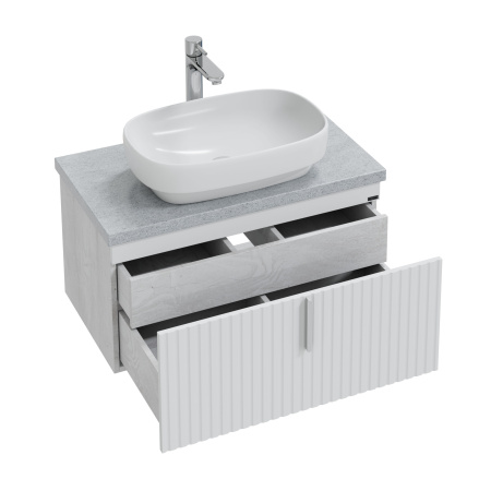 Раковина из санфаянса СанТа Купер56 56х38 накладная цвет белый