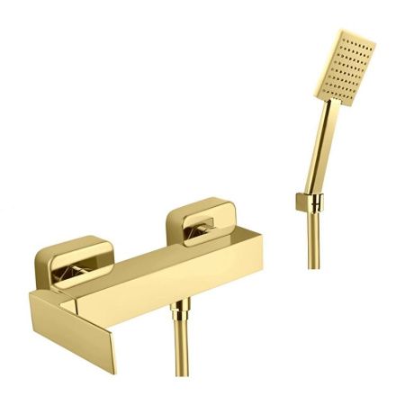 Смеситель для ванны и душа Webert Pegaso PE870101010 настенный золото