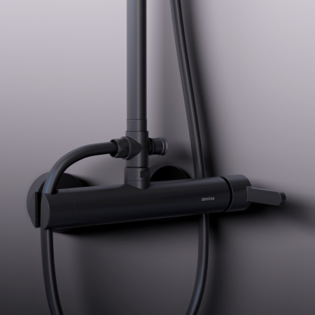 Душевая стойка Damixa Scandinavian Pure 936710300 настенная цвет черный