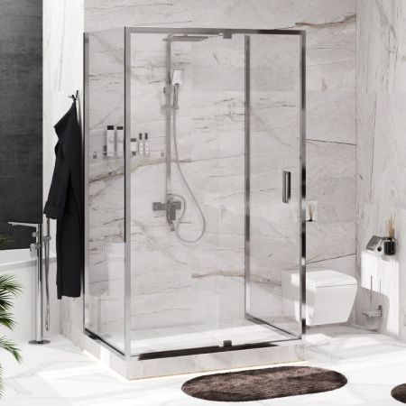 Душевой уголок Wasserkraft Berkel 48P 48P26 120х100 стекло прозрачное профиль хром без поддона