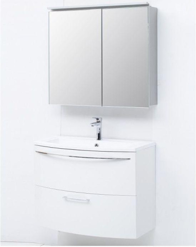 Тумба с раковиной De Aqua Лонг 00167099 90х43х64 подвесная цвет белый - фото 3