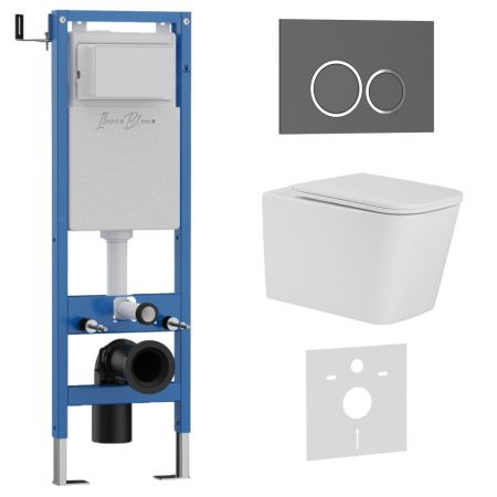 Комплект унитаз с инталляцией и клавишей смыва Iberica Blanca TOLEDO ALTO IB.001M.TLA.234.827