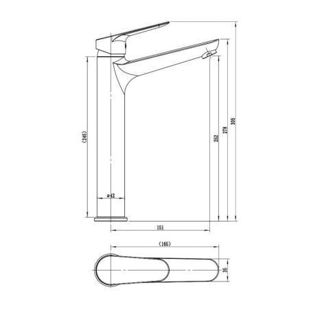 Смеситель для раковины Esko KZ25W на столешницу белый