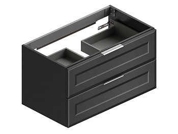 Тумба под раковину Berloni Bagno SUVBS2C90C/190/CHA CL 91х52х52 подвесная цвет черный