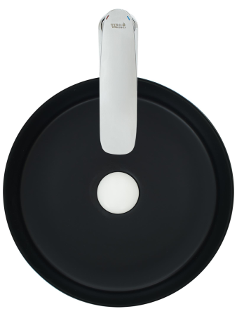 Раковина из сантехнического фаянса WeltWasser WW SK 10000004523 40 см накладная цвет белый/черный без отверстий под смеситель