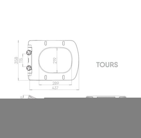 Унитаз напольный с бачком Creo Сeramique TOURS COMBO-TO1003 белый с сиденьем с микролифт душевой смыв