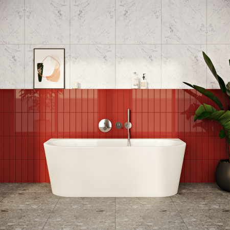 Ванна акриловая Vitra Geo 65420006000 180х80 пристенная овальная с ножками