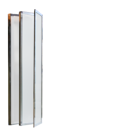 Душевая шторка на ванну Cerutti SPA BOUNA 131х139 стекло матовое профиль хром глянцевый ориентация универсальная