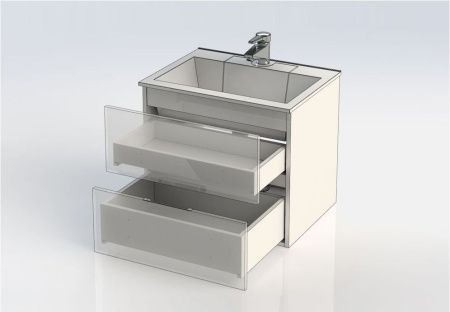 Тумба с раковиной Aquanet Алвита 00213095 60х50 подвесная цвет белый