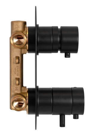 Смеситель для душа Remer Elegance NT92NO встраиваемый в стену черный с термостатом