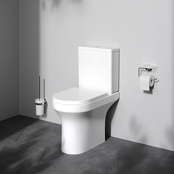 Унитаз напольный с бачком Am.Pm X-Joy C85A8601SC белый с сиденьем микролифт безободковый каскадный смыв