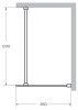 Душевая перегородка Cezares LIBERTA LIBERTA-L-1-85-120-C-Cr 85х195 стекло прозрачное профиль хром глянцевый