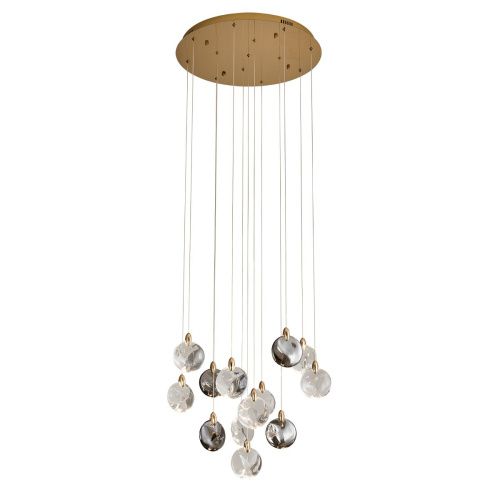Светильник потолочный Delight Collection OD2440-13 gold/clear+amber+grey - фото 2