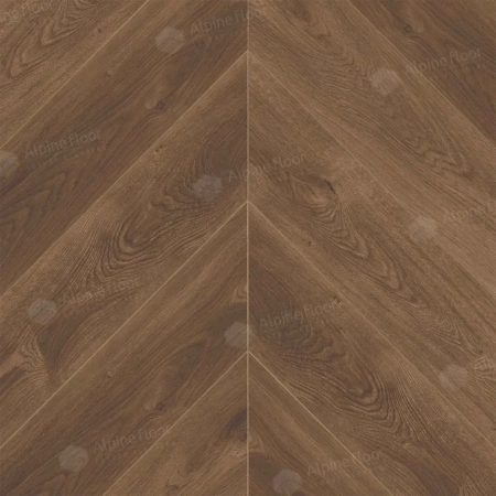 SPC ламинат Alpine Floor Chervon Alpine ECO 18-13 MC Дуб Коричневый Chevron толщина 0.5 см 43 класс 600х127