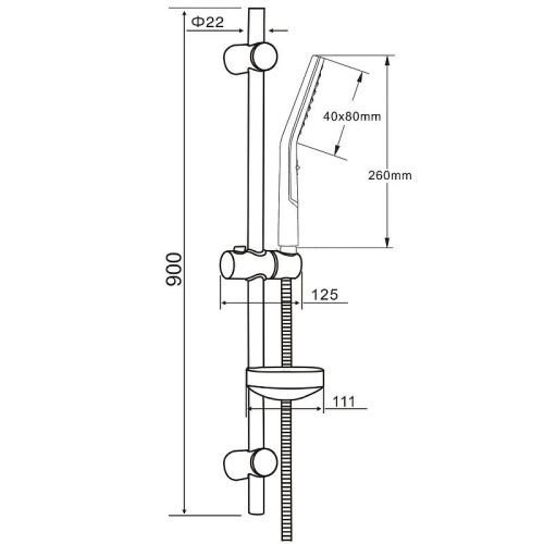 Душевой гарнитур Orange O-Shower OS910cr настенный  хром - фото 4