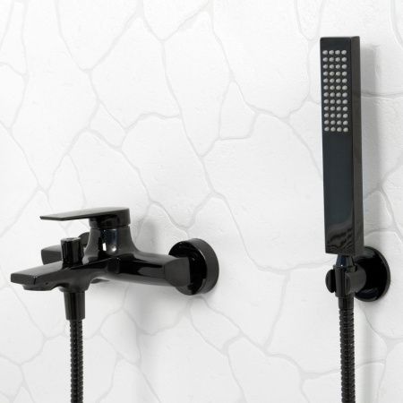 Смеситель для ванны Wasserkraft Glan 6600 6601 настенный черный