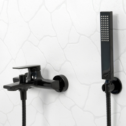 Смеситель для ванны WasserKRAFT Glan 6600 6601 настенный черный - фото 2