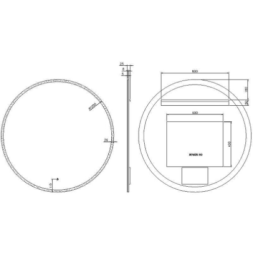 Зеркало в ванную Boheme 545-100-MG 100х100 цвет золото матовое - фото 3