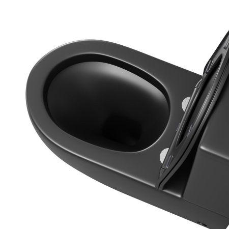 Унитаз напольный с бачком Grossman GR-4419BMS черный с сиденьем микролифт безободковый смыв торнадо