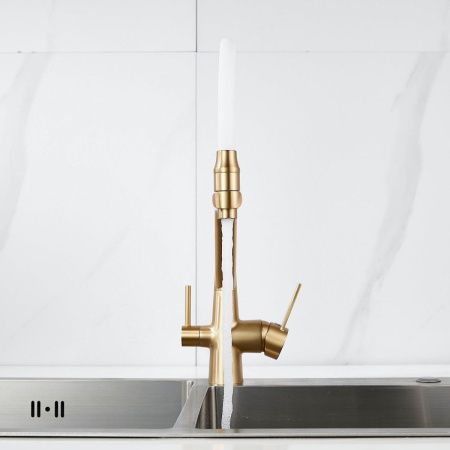 Смеситель для кухни Rose R558G на мойку золото