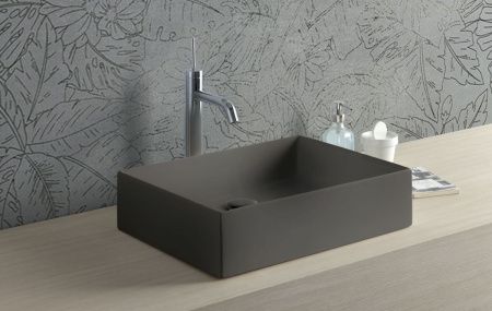 Раковина керамическая Disegno Ceramica Slim SS05038055 50х40 накладная цвет коричневый