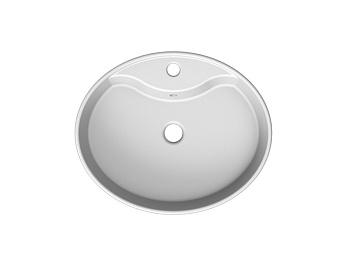 Раковина из санфаянса Scarabeo Thin-Line 8030/R 55х46 накладная цвет белый