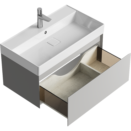 Тумба под раковину Aqwella Y GE01081ST 81х48х45 подвесная - фото 2