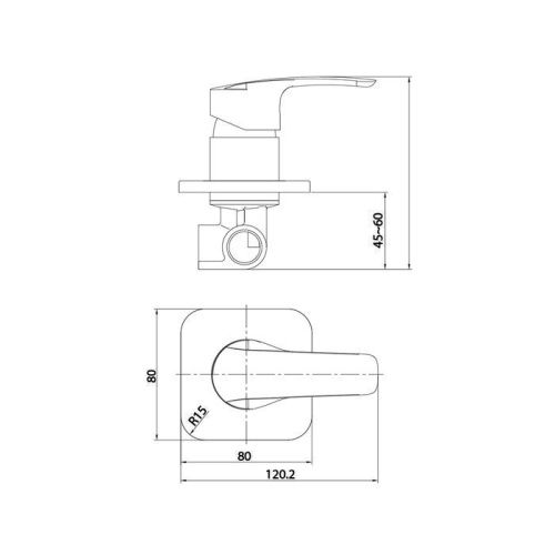 Смеситель для душа IDDIS Ray RAYSB00i66 встраиваемый в стену хром - фото 4