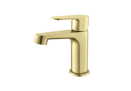 Смеситель Aquatek Оберон AQ1210BG на раковину золото без термостата