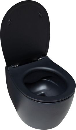 Чаша унитаза подвесная Allen Brau Fantasy 4.11004.31 цвет черный без сиденья безободковая каскадный смыв