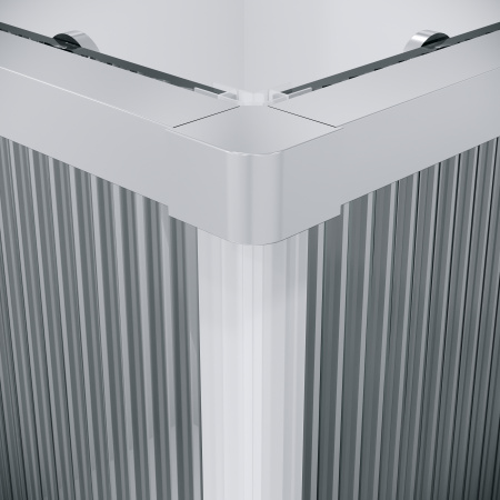 Душевой уголок Niagara Nova NG-4623-34 90х90 стекло рифленое профиль хром глянцевый без поддона