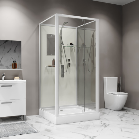Душевая кабина Niagara Standart ST80/15Q/BK 80х80 квадратная без крыши ориентация универсальная Душевая кабина Niagara Standart ST80/15Q/BK 80х80 квадратная без крыши ориентация универсальная
