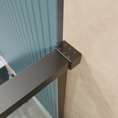 Душевая дверь BelBagno SOFT CLOSE-1 SOFT_CLOSE-1-BF-1-110-C-GM 110х200 стекло прозрачное профиль оружейная сталь