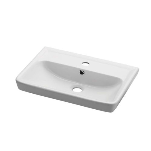 Раковина керамическая Dreja Mini 195032 50х40 подвесная цвет белый 1 отверстие под смеситель - фото 2