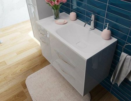 Тумба с раковиной Эстет Barcelona ФР-00003596 90х40 подвесная цвет белый