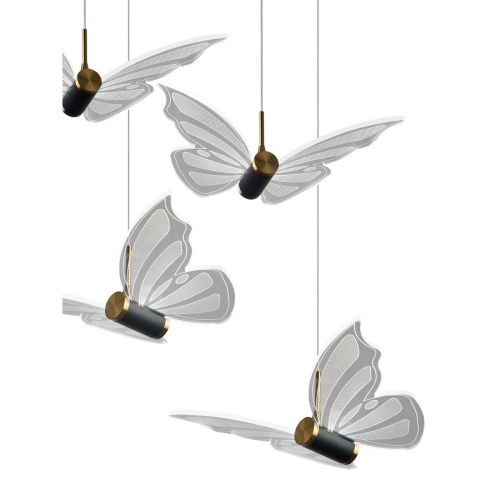 Люстра подвесная Natali Kovaltseva Butterflies (Буттерфлиес) LED LAMPS 81365 GOLD - фото 2