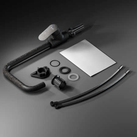 Смеситель для кухни Am.Pm Like F8006022 на раковину/на столешницу черный без термостата