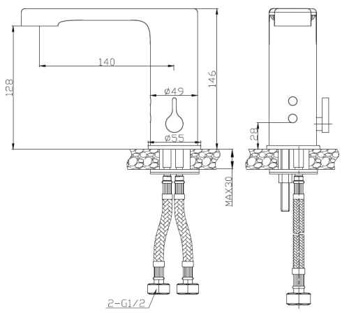 Смеситель Creavit ES2410 на раковину хром - фото 2