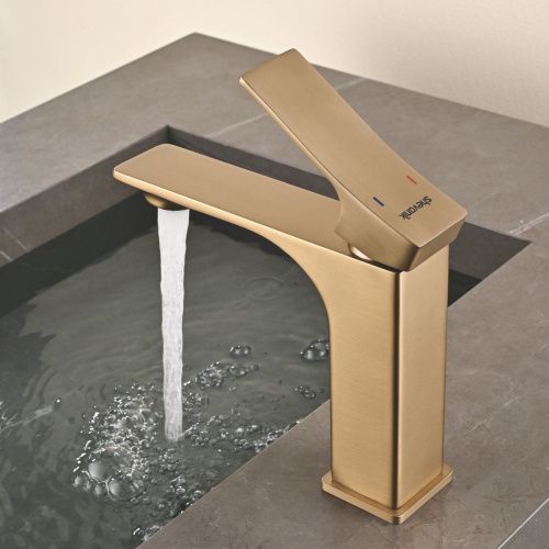 Смеситель Shevanik S6101G на раковину золото - фото 4