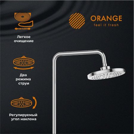 Душевая стойка Orange Thermo T02S3-911cr настенная цвет хром с термостатом