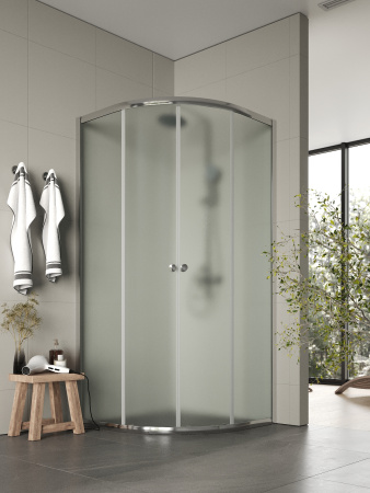 Душевой уголок Agger A01-090MCR/G 88х88 стекло матовое профиль хром глянцевый без поддона